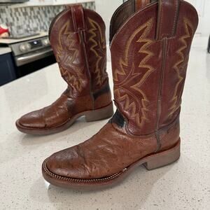 Justin Boots Tekno Crepe Smooth Ostrich Cowgirl Women’s Size 8.5 B L5131